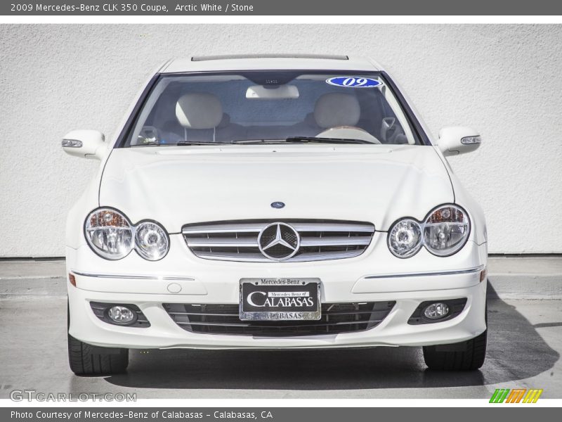 Arctic White / Stone 2009 Mercedes-Benz CLK 350 Coupe