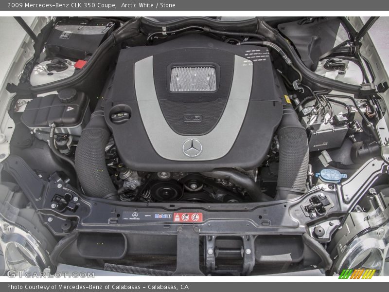 Arctic White / Stone 2009 Mercedes-Benz CLK 350 Coupe