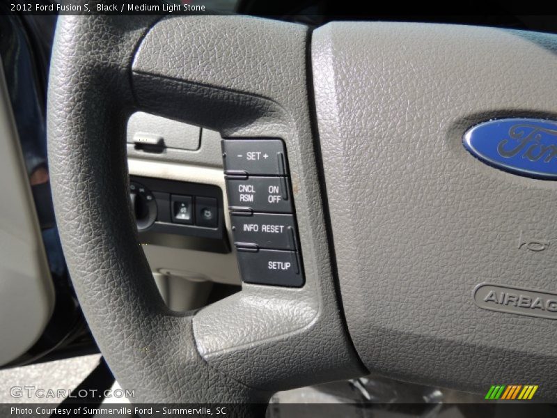 Black / Medium Light Stone 2012 Ford Fusion S