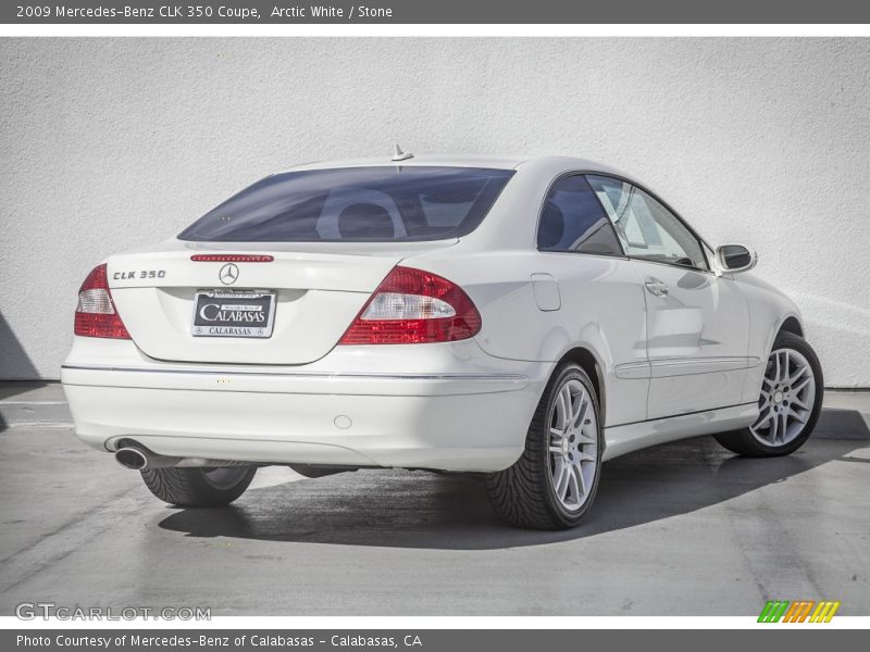 Arctic White / Stone 2009 Mercedes-Benz CLK 350 Coupe