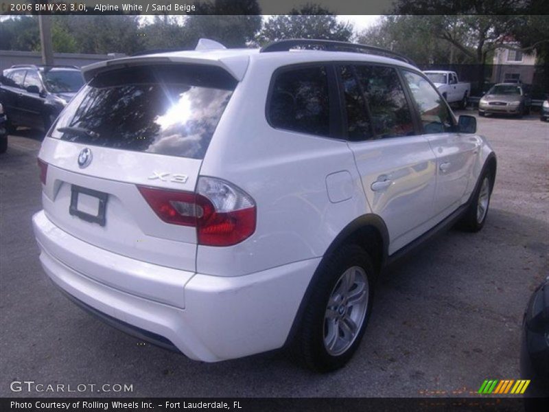 Alpine White / Sand Beige 2006 BMW X3 3.0i