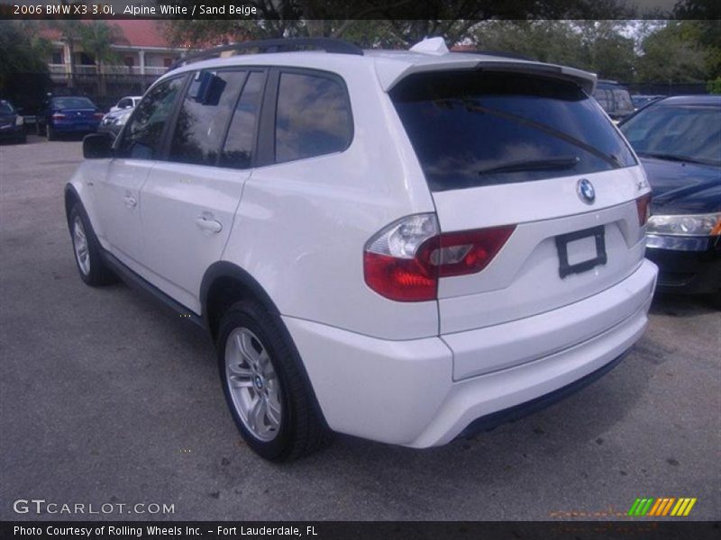 Alpine White / Sand Beige 2006 BMW X3 3.0i