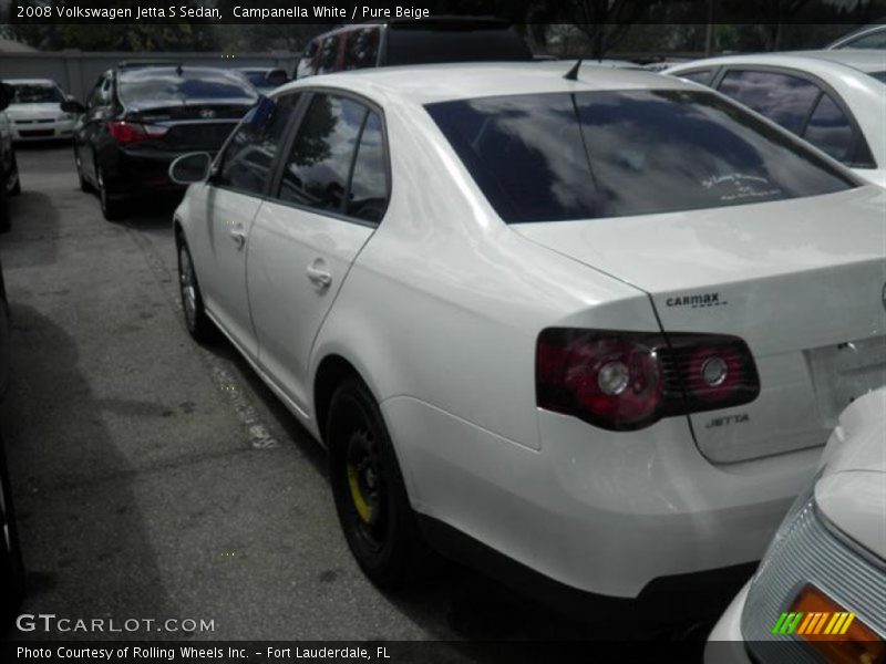 Campanella White / Pure Beige 2008 Volkswagen Jetta S Sedan