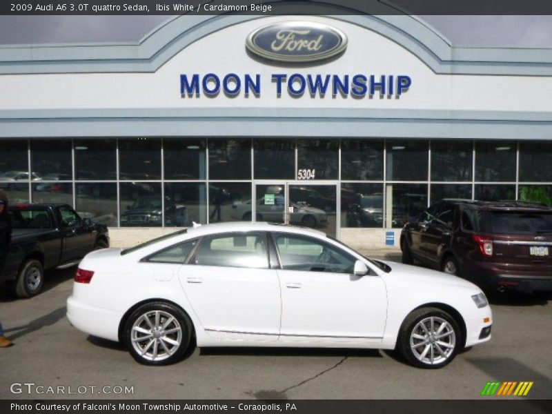 Ibis White / Cardamom Beige 2009 Audi A6 3.0T quattro Sedan