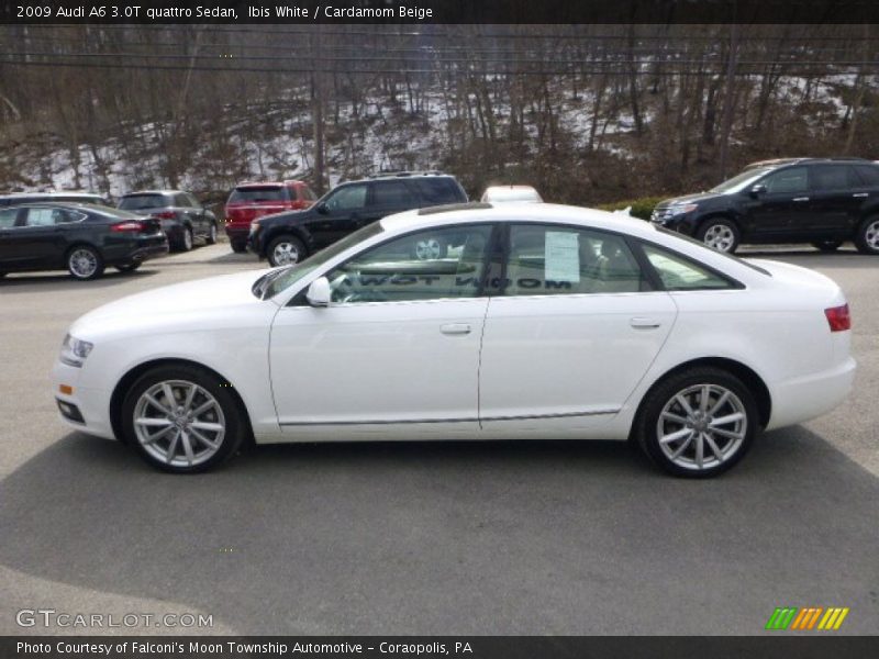 Ibis White / Cardamom Beige 2009 Audi A6 3.0T quattro Sedan