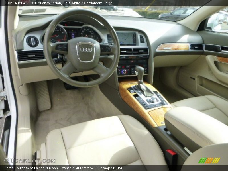 Ibis White / Cardamom Beige 2009 Audi A6 3.0T quattro Sedan