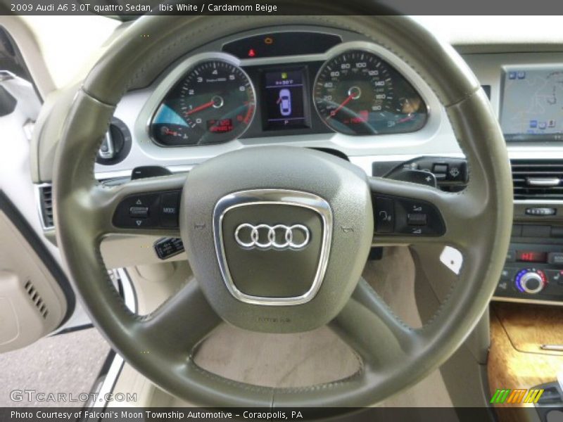 Ibis White / Cardamom Beige 2009 Audi A6 3.0T quattro Sedan