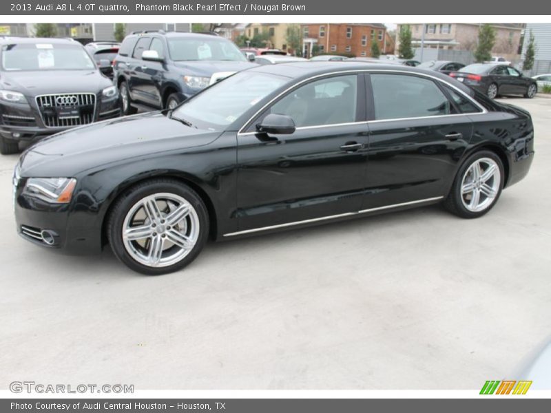 Phantom Black Pearl Effect / Nougat Brown 2013 Audi A8 L 4.0T quattro