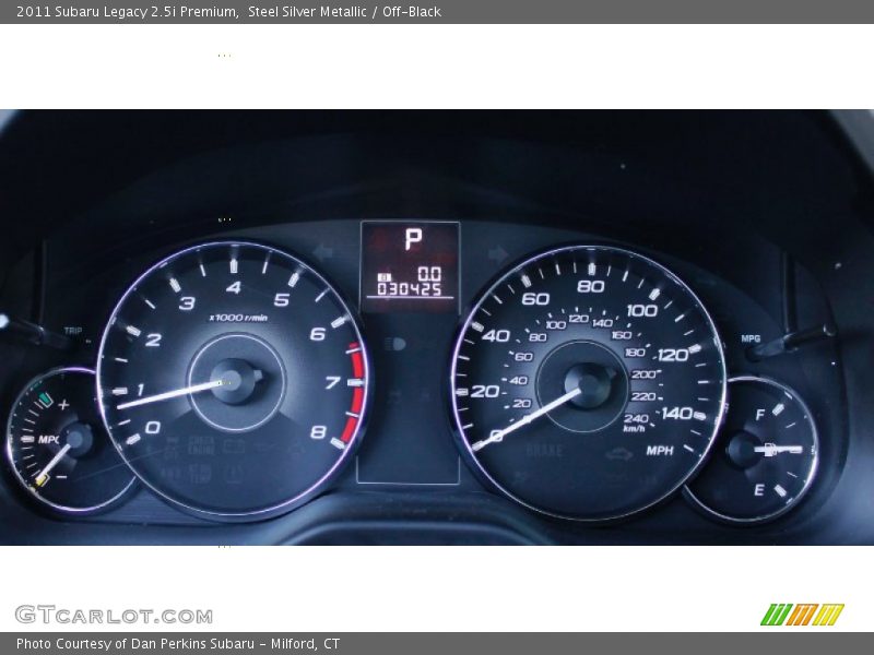Steel Silver Metallic / Off-Black 2011 Subaru Legacy 2.5i Premium