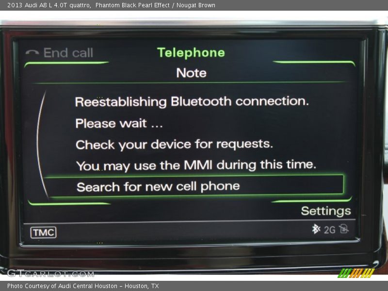 Phantom Black Pearl Effect / Nougat Brown 2013 Audi A8 L 4.0T quattro