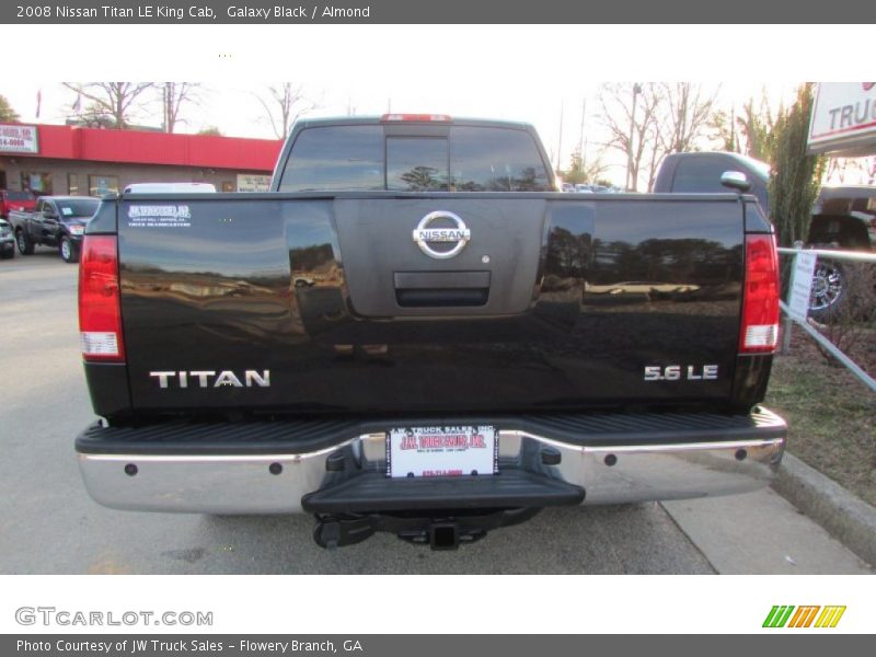 Galaxy Black / Almond 2008 Nissan Titan LE King Cab
