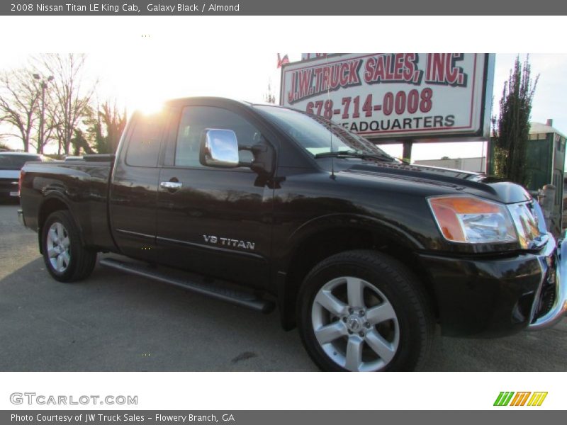 Galaxy Black / Almond 2008 Nissan Titan LE King Cab