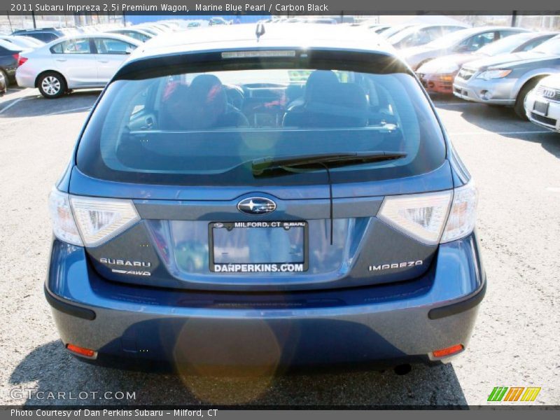 Marine Blue Pearl / Carbon Black 2011 Subaru Impreza 2.5i Premium Wagon