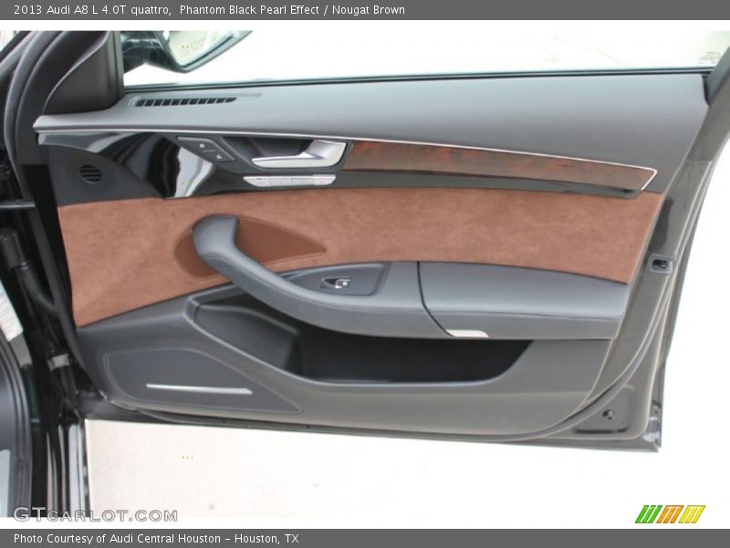 Phantom Black Pearl Effect / Nougat Brown 2013 Audi A8 L 4.0T quattro