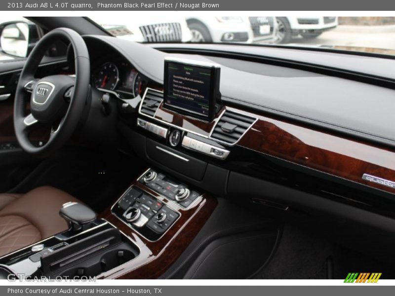 Phantom Black Pearl Effect / Nougat Brown 2013 Audi A8 L 4.0T quattro