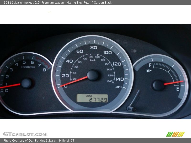 Marine Blue Pearl / Carbon Black 2011 Subaru Impreza 2.5i Premium Wagon