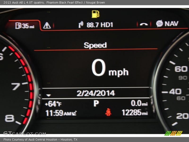 Phantom Black Pearl Effect / Nougat Brown 2013 Audi A8 L 4.0T quattro