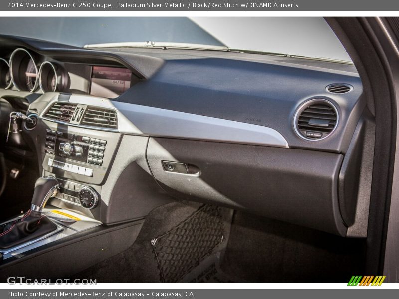 Palladium Silver Metallic / Black/Red Stitch w/DINAMICA Inserts 2014 Mercedes-Benz C 250 Coupe