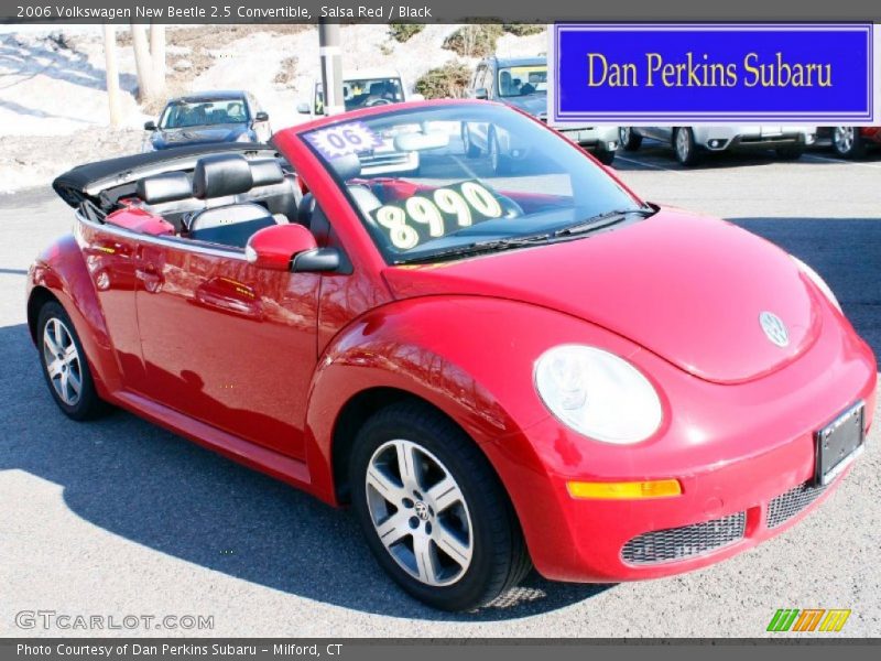 Salsa Red / Black 2006 Volkswagen New Beetle 2.5 Convertible