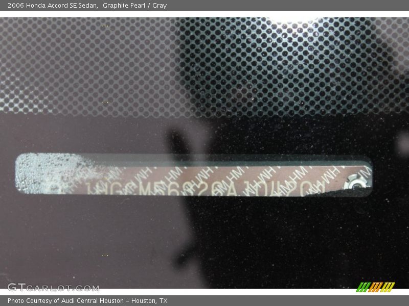 Graphite Pearl / Gray 2006 Honda Accord SE Sedan