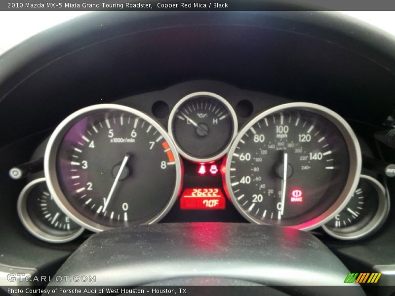 Copper Red Mica / Black 2010 Mazda MX-5 Miata Grand Touring Roadster