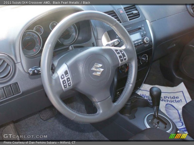 Black Pearl Metallic / Black 2011 Suzuki SX4 Crossover AWD
