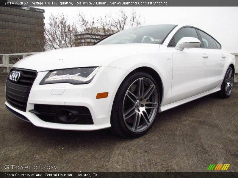 Ibis White / Lunar Silver w/Diamond Contrast Stitching 2014 Audi S7 Prestige 4.0 TFSI quattro