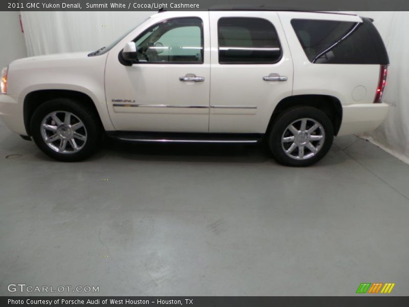 Summit White / Cocoa/Light Cashmere 2011 GMC Yukon Denali