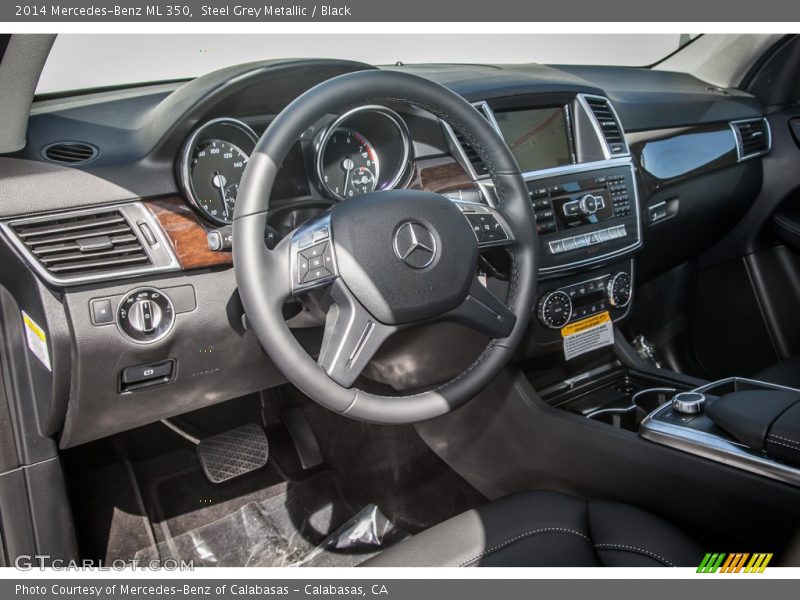 Steel Grey Metallic / Black 2014 Mercedes-Benz ML 350