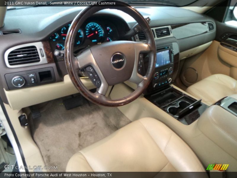Summit White / Cocoa/Light Cashmere 2011 GMC Yukon Denali