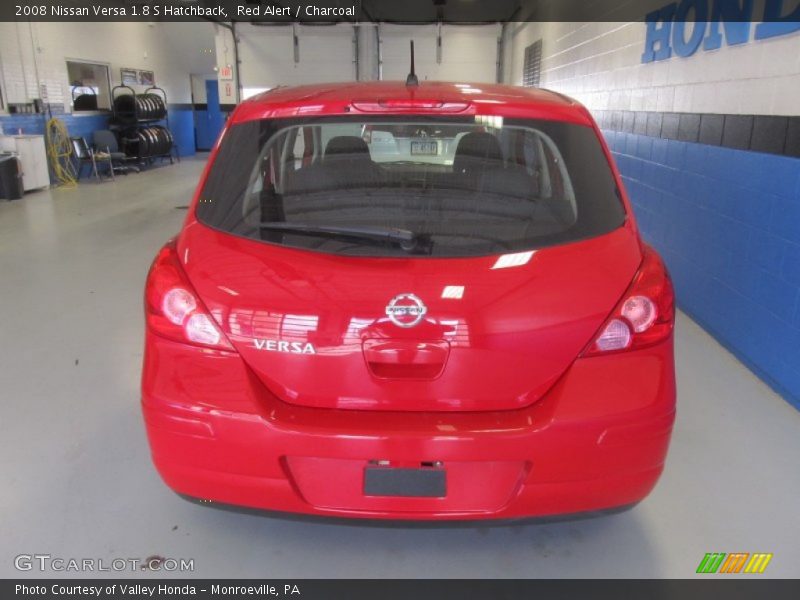 Red Alert / Charcoal 2008 Nissan Versa 1.8 S Hatchback