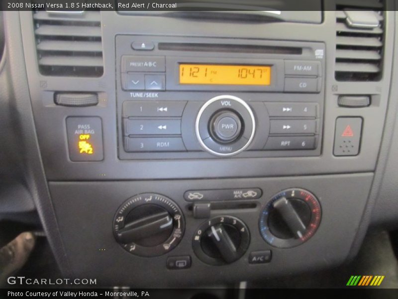 Red Alert / Charcoal 2008 Nissan Versa 1.8 S Hatchback