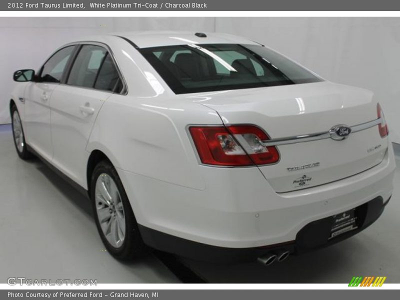 White Platinum Tri-Coat / Charcoal Black 2012 Ford Taurus Limited