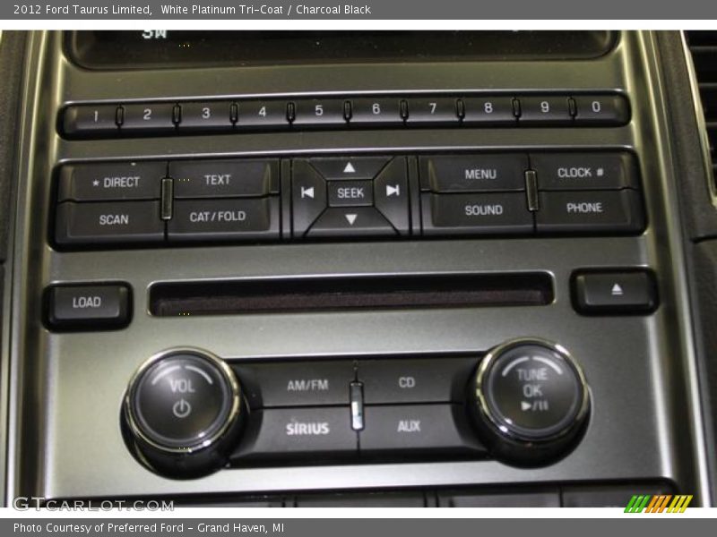 White Platinum Tri-Coat / Charcoal Black 2012 Ford Taurus Limited