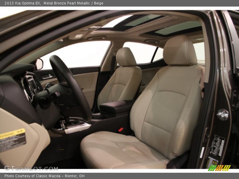 Metal Bronze Pearl Metallic / Beige 2013 Kia Optima EX