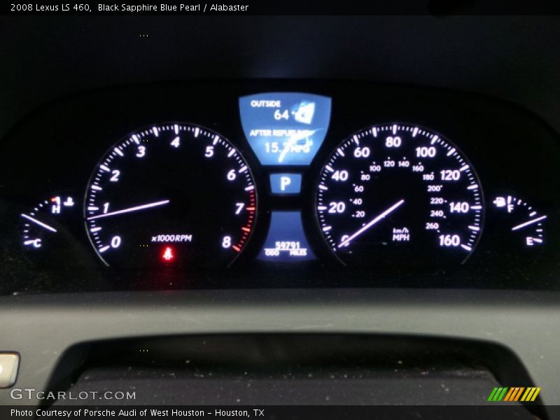 Black Sapphire Blue Pearl / Alabaster 2008 Lexus LS 460