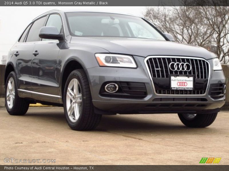 Monsoon Gray Metallic / Black 2014 Audi Q5 3.0 TDI quattro