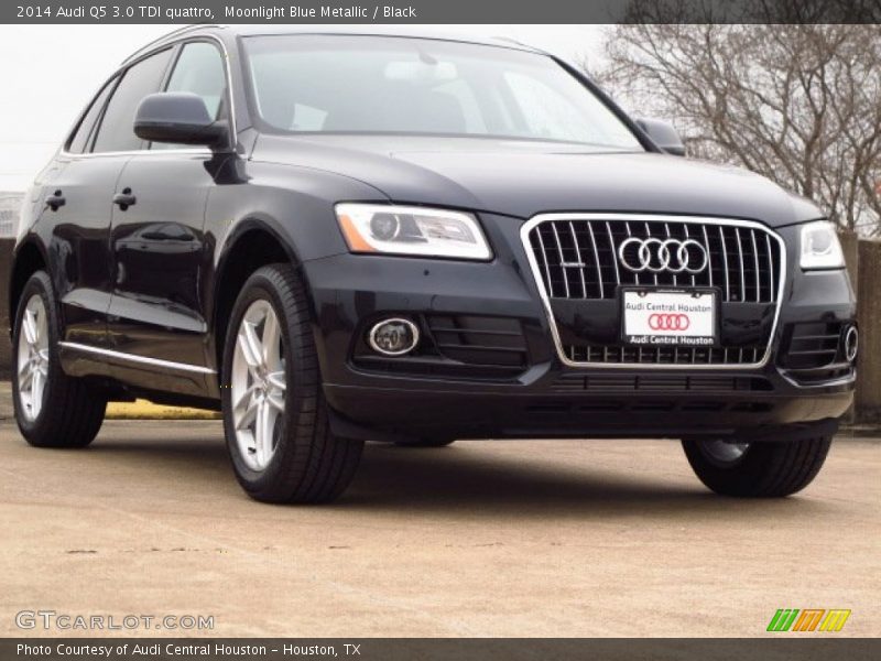 Moonlight Blue Metallic / Black 2014 Audi Q5 3.0 TDI quattro