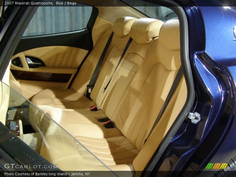 2007 Maserati Quattroporte, Blue / Beige, Rear Seats - 2007 Maserati Quattroporte 