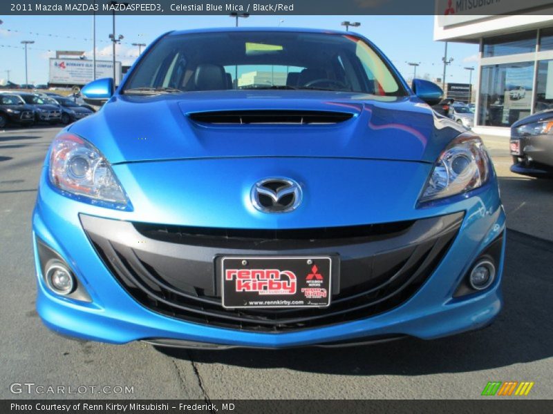Celestial Blue Mica / Black/Red 2011 Mazda MAZDA3 MAZDASPEED3