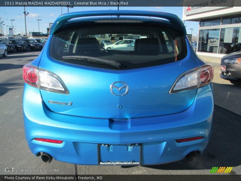 Celestial Blue Mica / Black/Red 2011 Mazda MAZDA3 MAZDASPEED3
