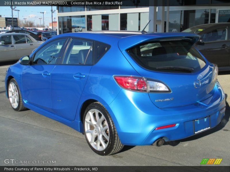 Celestial Blue Mica / Black/Red 2011 Mazda MAZDA3 MAZDASPEED3