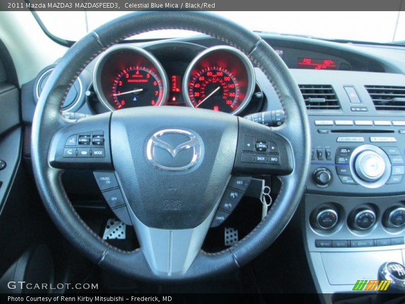 Celestial Blue Mica / Black/Red 2011 Mazda MAZDA3 MAZDASPEED3