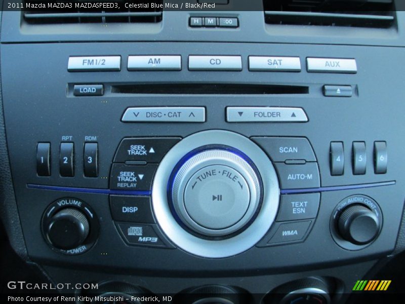 Celestial Blue Mica / Black/Red 2011 Mazda MAZDA3 MAZDASPEED3