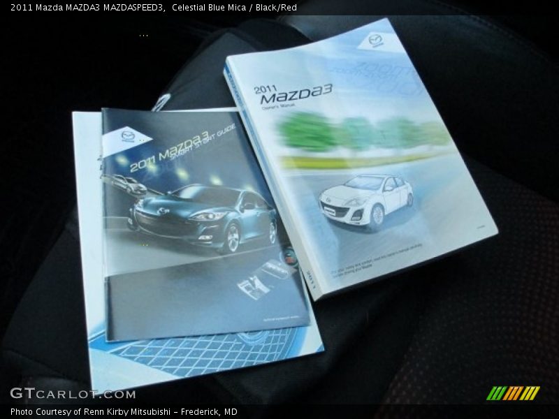 Celestial Blue Mica / Black/Red 2011 Mazda MAZDA3 MAZDASPEED3