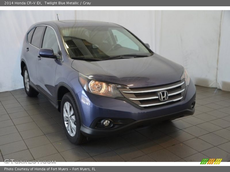 Twilight Blue Metallic / Gray 2014 Honda CR-V EX