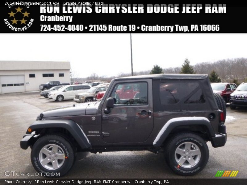 Granite Metallic / Black 2014 Jeep Wrangler Sport 4x4