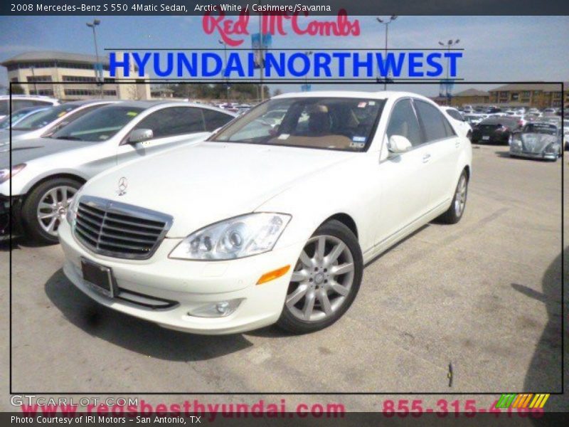 Arctic White / Cashmere/Savanna 2008 Mercedes-Benz S 550 4Matic Sedan