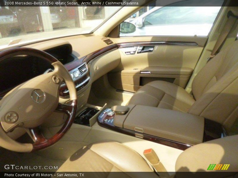 Arctic White / Cashmere/Savanna 2008 Mercedes-Benz S 550 4Matic Sedan