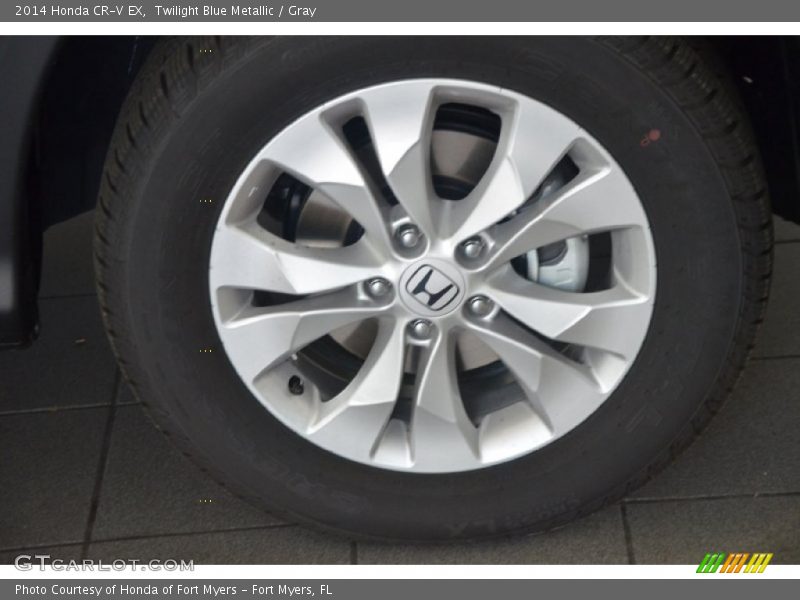 Twilight Blue Metallic / Gray 2014 Honda CR-V EX